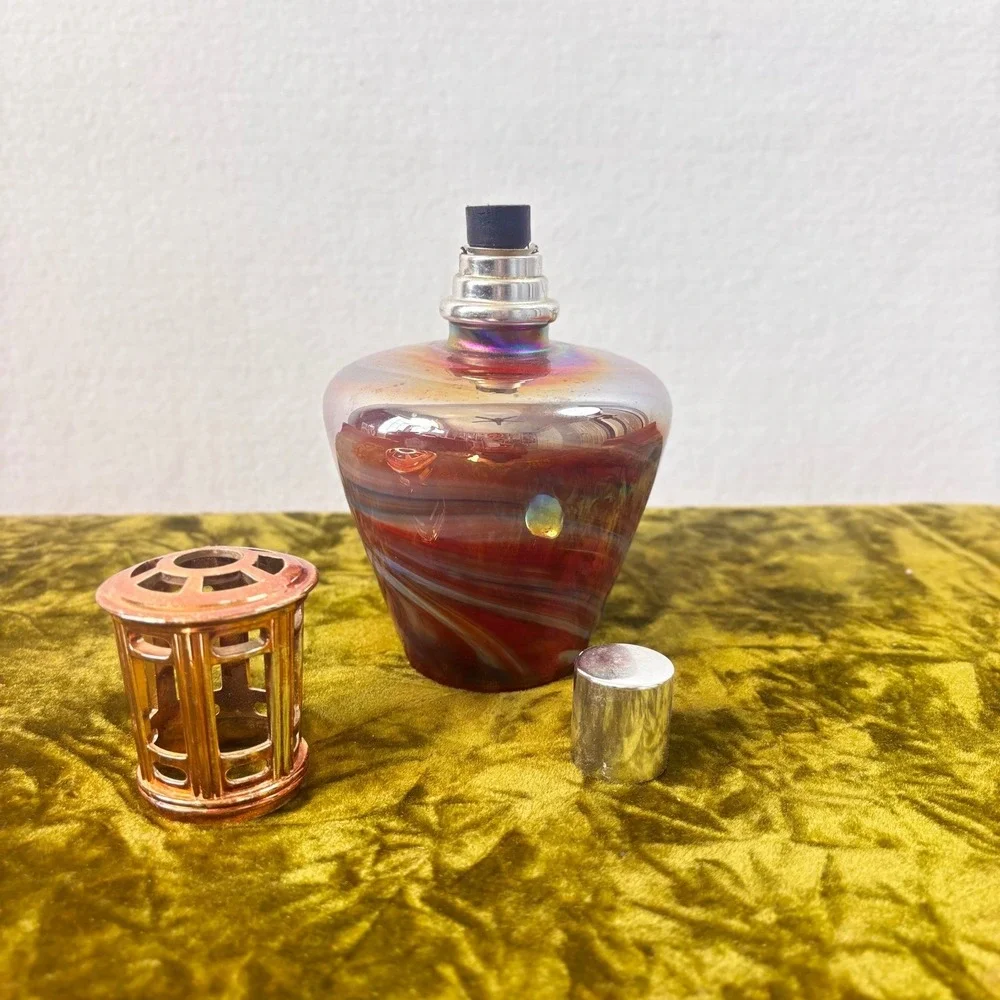 Lamp Berger Artisan Iridescent Glass Fragrance Lamp Catalytic Gold Silver Red
